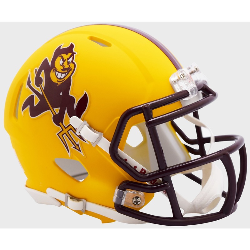 Arizona State Sun Devils Matte Yellow Sparky Revolution SPEED Mini Football Helmet