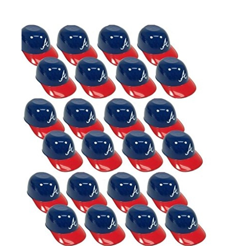 Atlanta Braves MLB 8oz Snack Size / Ice Cream Mini Baseball Helmets – Quantity 24