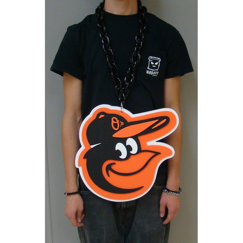 Baltimore Orioles BIG LOGO 3D Fan Chain Foam Necklace