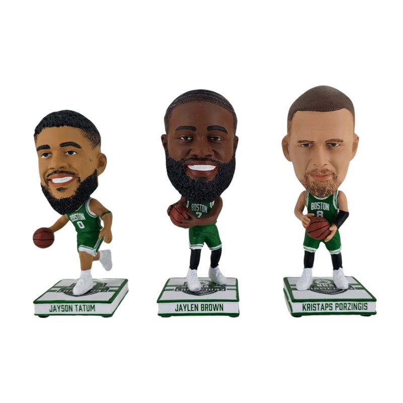 Boston Celtics 2024 NBA Finals Champions Mini Bobbleheads 3-pack Set – Jayson Tatum – Jaylen Brown – Kristaps Porzingis