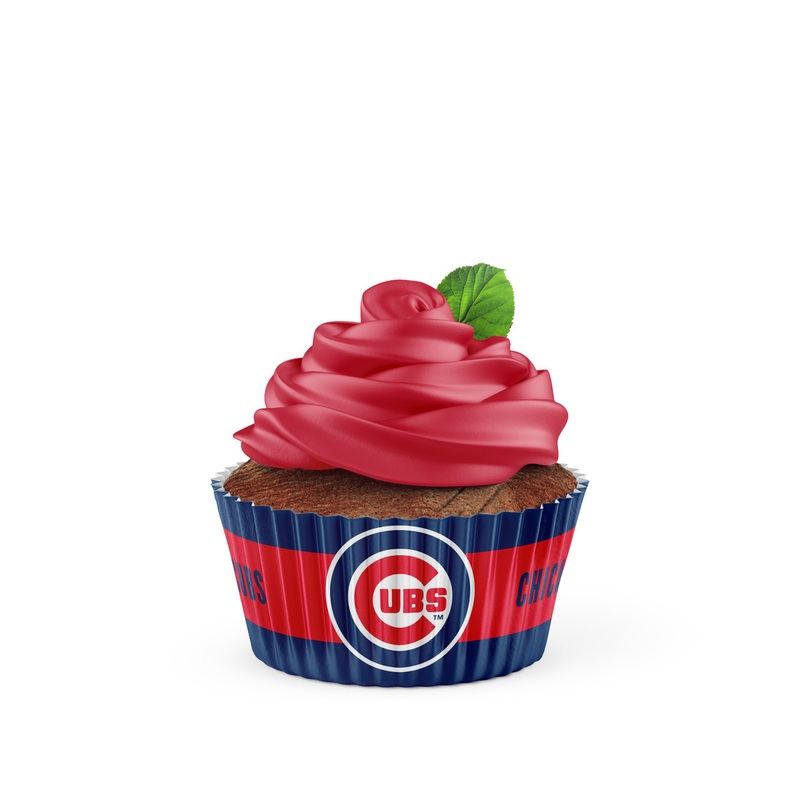 Chicago Cubs MLB Baking Cups for CupCakes – 50 Pack – Cupcake Holders Liners