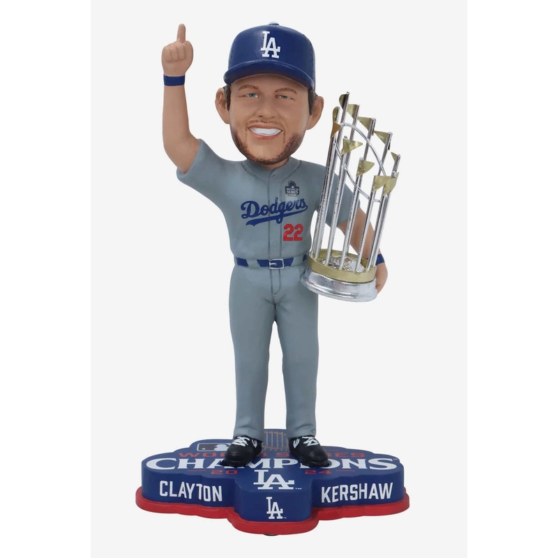 Clayton Kershaw Los Angeles Dodgers 2024 World Series Champions 8″ Bobblehead Bobble Head Doll