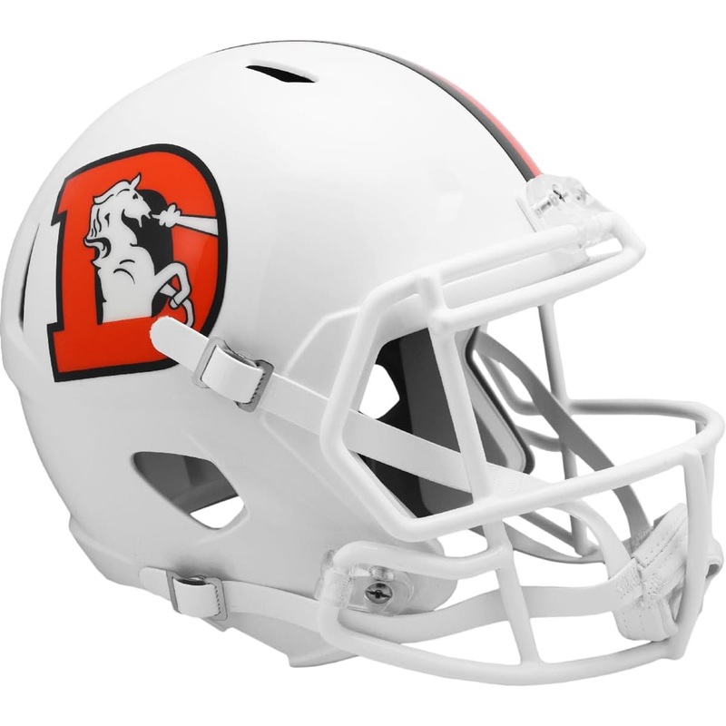 Denver Broncos Alternate White Snowcapped On-Field Riddell SPEED Full Size Replica Football Helmet
