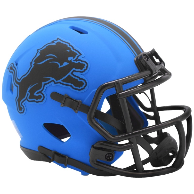 Detroit Lions Alternate RAVE Revolution Speed Mini Football Helmet – New in Riddell Box