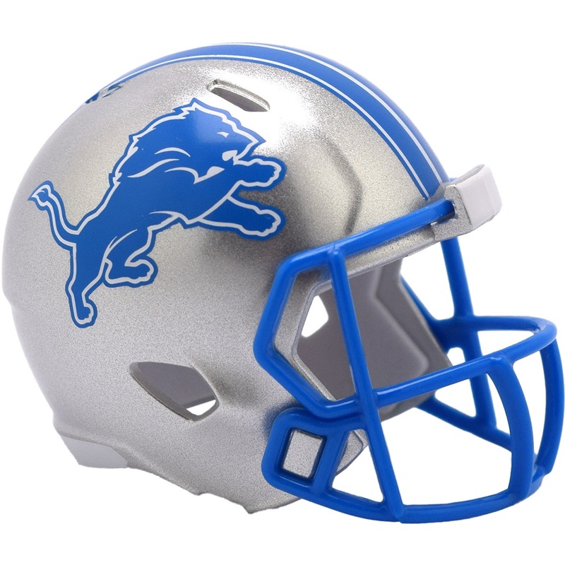 Detroit Lions New 2024 Logo Revolution Mini Pocket Pro Size Helmet
