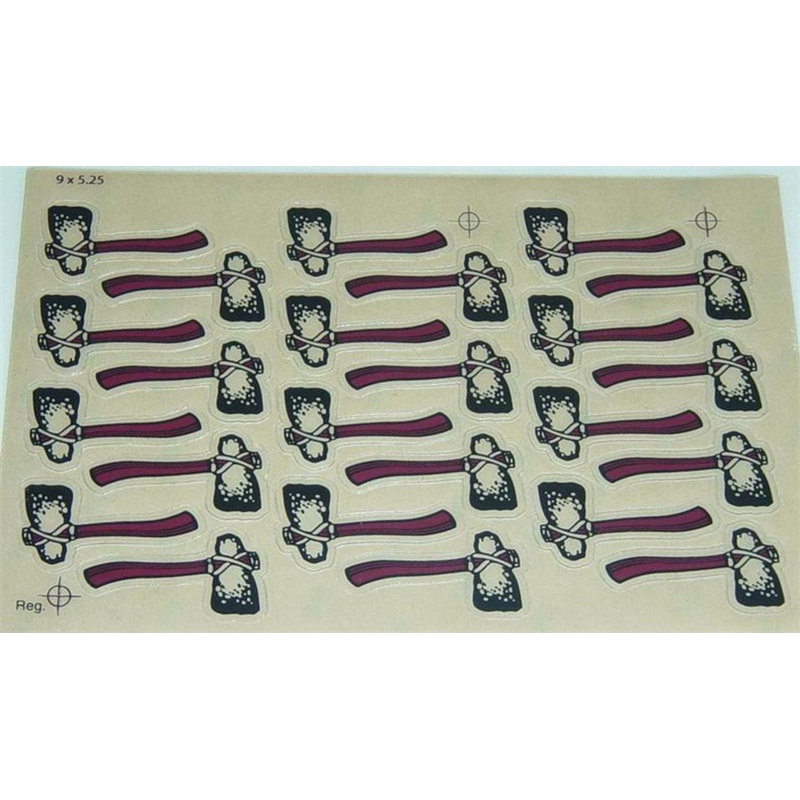 FLORIDA STATE SEMINOLES FULL SIZE HELMET TOMAHAWK 3M STICKER DECALS (Sheet of 25)