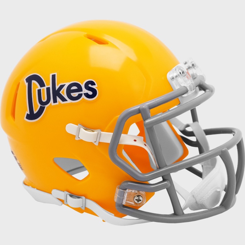 James Madison Dukes 50th Anniversary NCAA Riddell Speed Mini Football Helmet