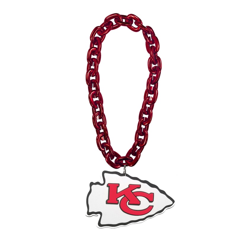 Kansas City Chiefs NFL Touchdown Fan Chain 10 Inch 3D Foam Necklace