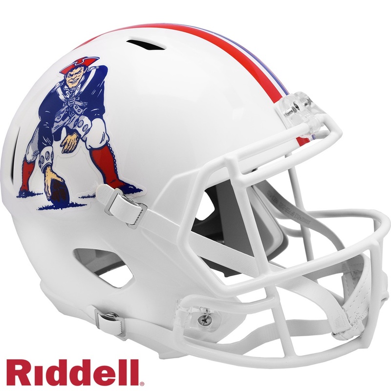 New England Patriots 1982 to 1989 Throwback SPEED Riddell Full Size Replica Football Helmet