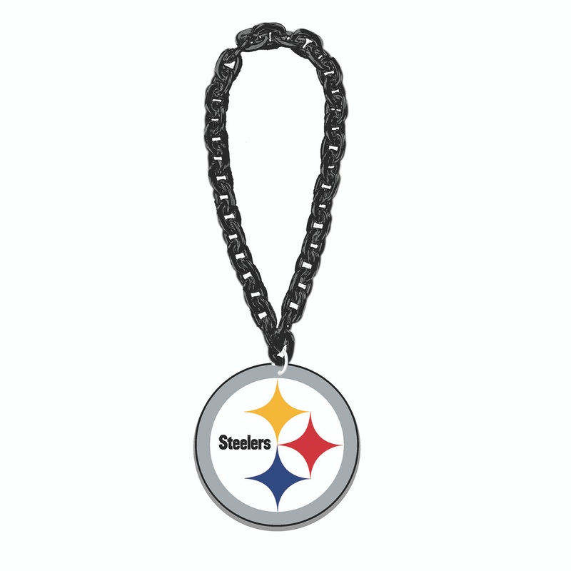 Pittsburgh Steelers Logo NFL Touchdown Fan Chain 10 Inch 3D Foam Necklace