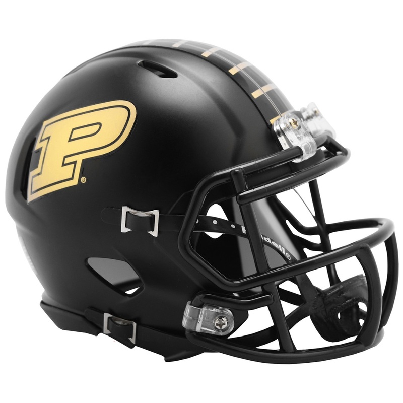 Purdue Boilermakers Alternate 2019 Black NCAA Revolution SPEED Mini Football Helmet