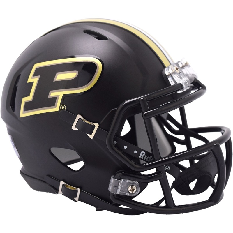 Purdue Boilermakers Gloss Black Revolution SPEED Mini Football Helmet