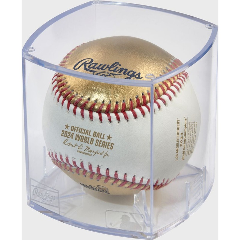 Rawlings 2024 World Series Gold Champions Los Angeles Dodgers Baseball in Display Cube