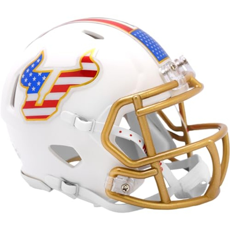 South Florida Bulls Stars and Stripes Revolution SPEED Mini Football Helmet – New in Riddell Box