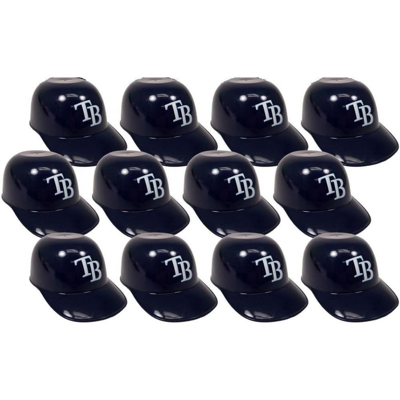 Tampa Bay Rays MLB 8oz Snack Size / Ice Cream Mini Baseball Helmets – Quantity 12