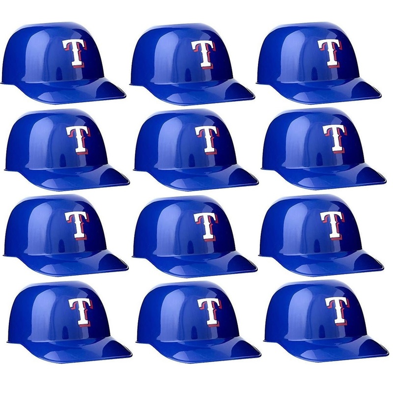Texas Rangers MLB 8oz Snack Size / Ice Cream Mini Baseball Helmets – Quantity 12