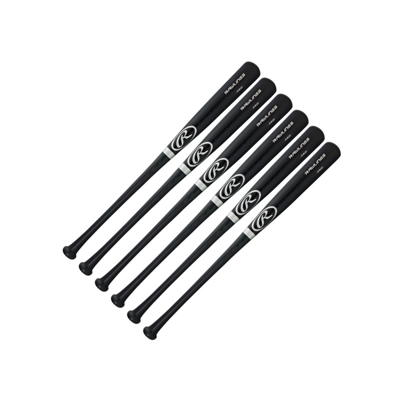 1 case of 6 Rawlings MLB PRO MODEL Black Replica Baseball Bats