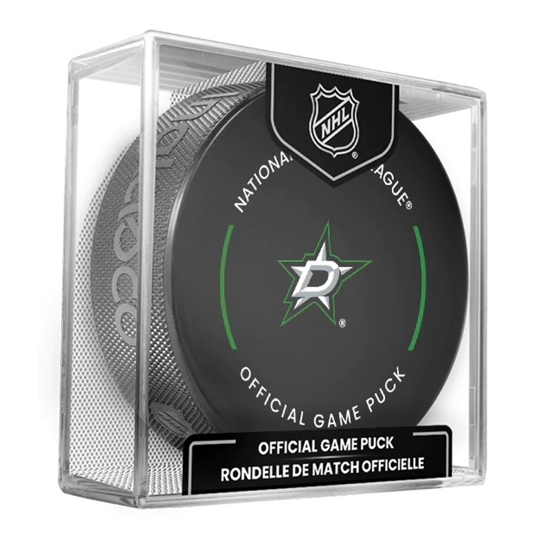 Dallas Stars Current NHL Official Game Hockey Puck In Cube