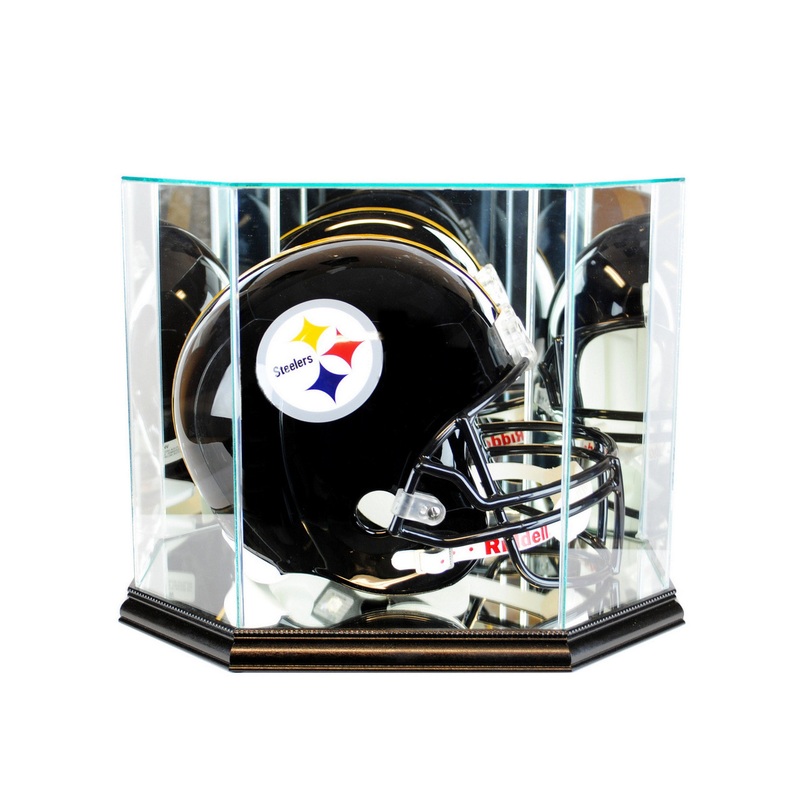 Deluxe Glass Octagon Full Size Football Helmet Display Case
