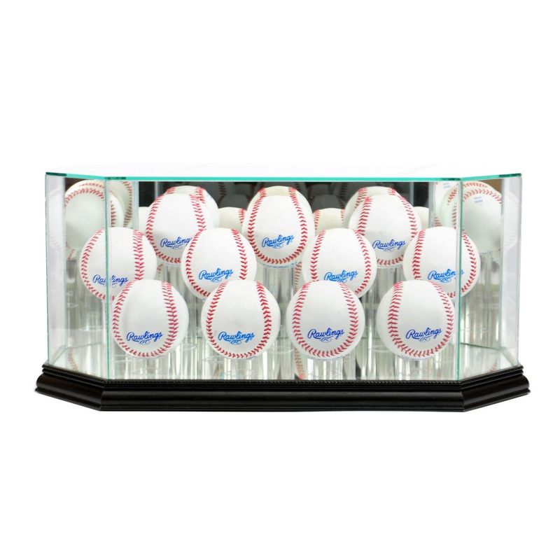 Deluxe Real Glass Eleven Baseball Display Case