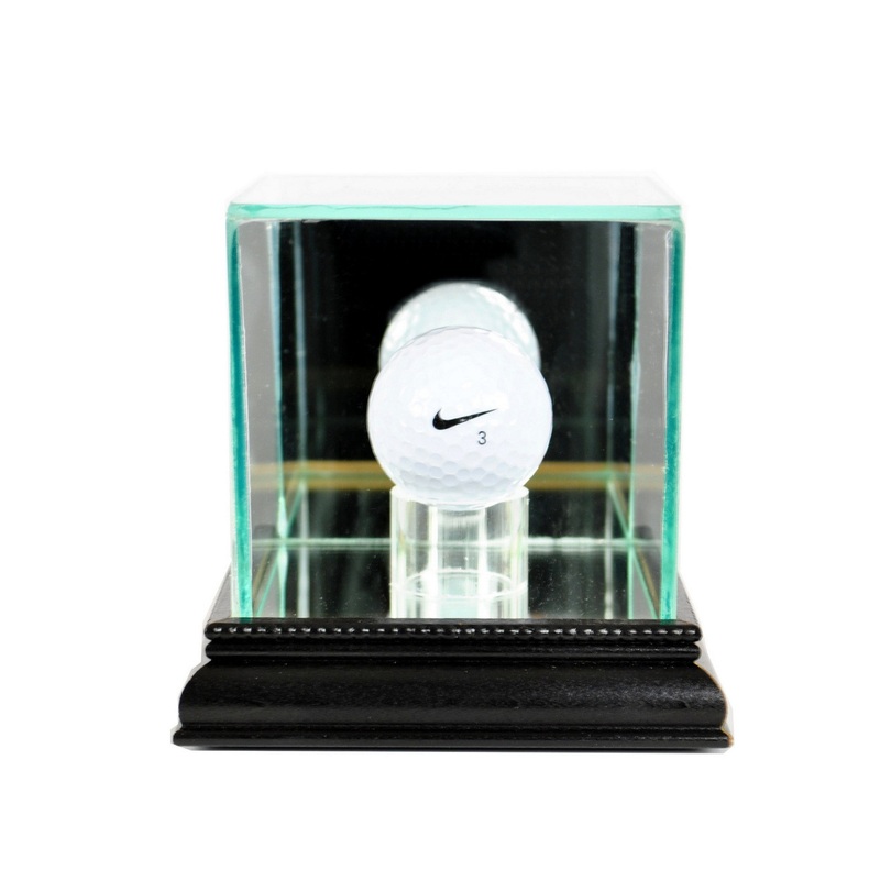 Deluxe Real Glass Golf Ball Display Case