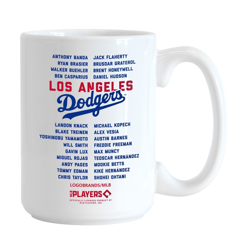 Los Angeles Dodgers 2024 World Series Champions 15 Ounce Roster Coffee Mug