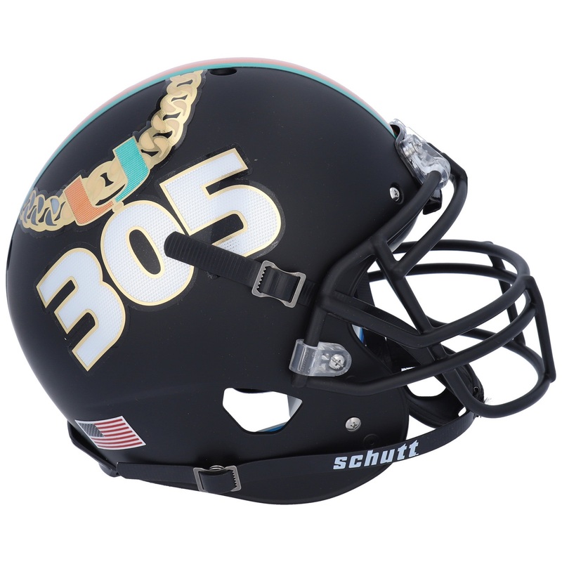Miami Hurricanes Alternate 305 Schutt Mini Authentic Football Helmet