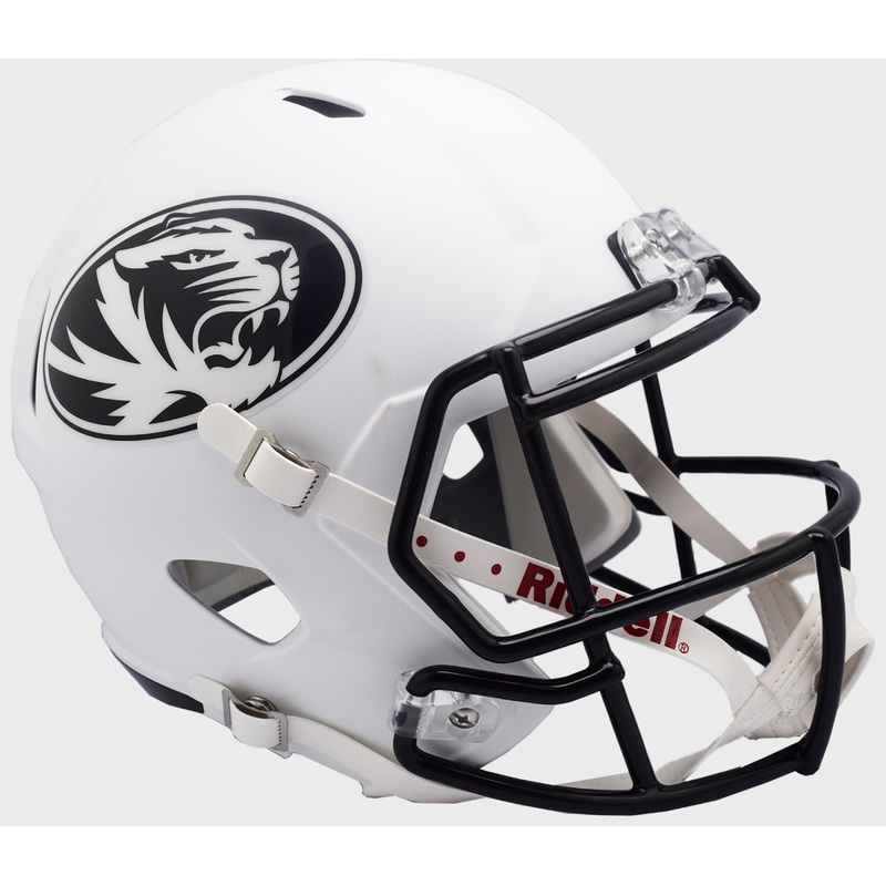 Missouri Tigers White SPEED Riddell Full Size Replica Football Helmet