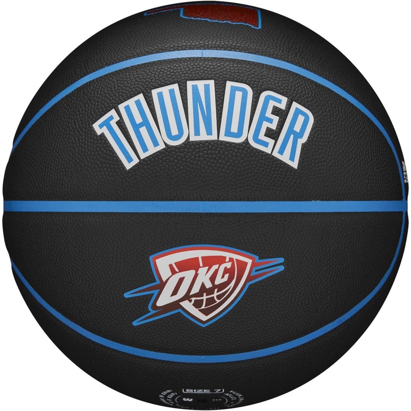 Oklahoma City Thunder Black Wilson City Edition Collector’s Full Size Basketball – Size 7 – 29.5″