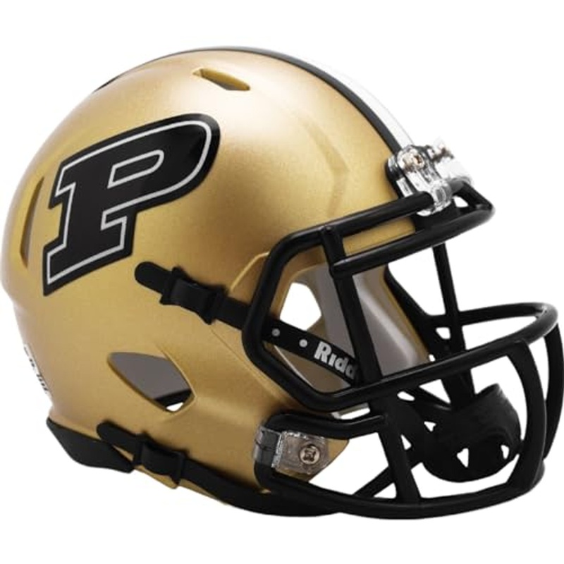 Purdue Boilermakers 2023 Gold Revolution SPEED Mini Football Helmet – New in Riddell Box