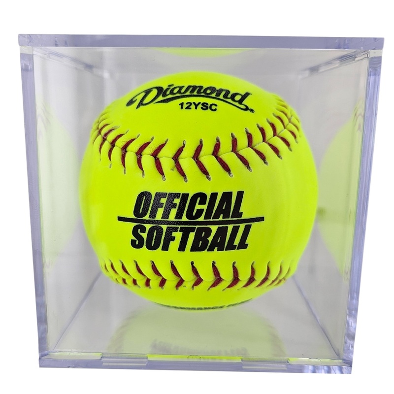 Softball Acrylic Display Case for 12 inch Softball Cube Storage Case