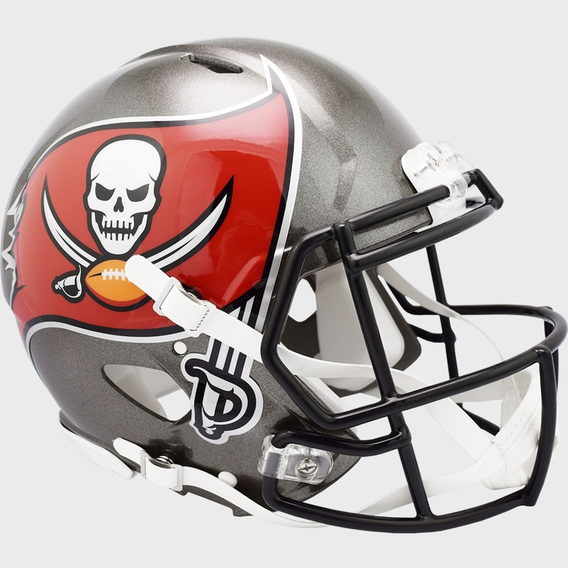 Tampa Bay Buccaneers New NFL Riddell Full Size Authentic SPEED Football Helmet