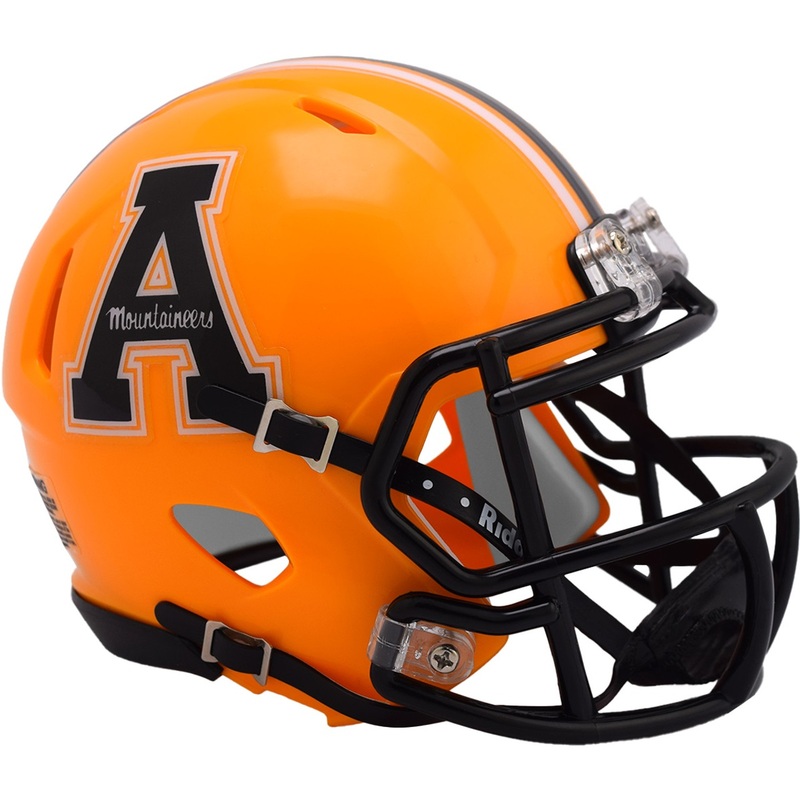Appalachian State Mountaineers Gold NCAA Riddell SPEED Mini Football Helmet