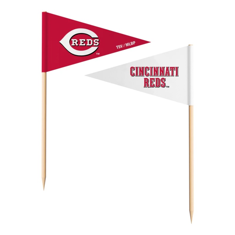 Cincinnati Reds MLB Team Toothpick Flags – 36 pack Toothpicks