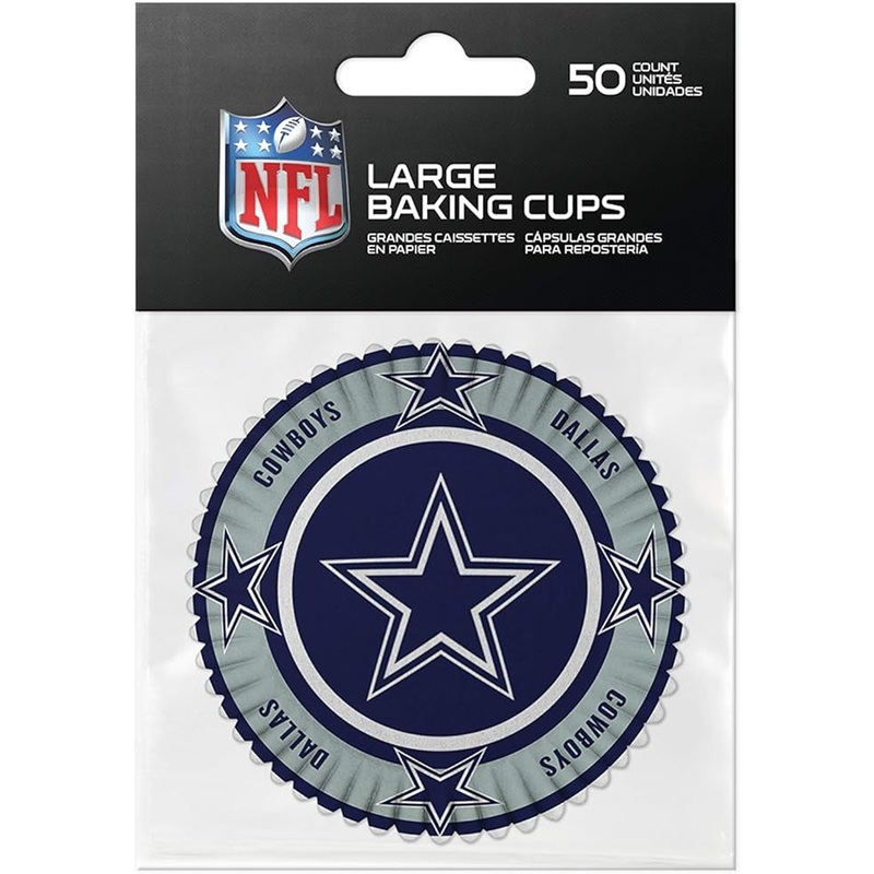 Dallas Cowboys NFL Baking Cups for CupCakes – 50 Pack – Cupcake Holders Liners