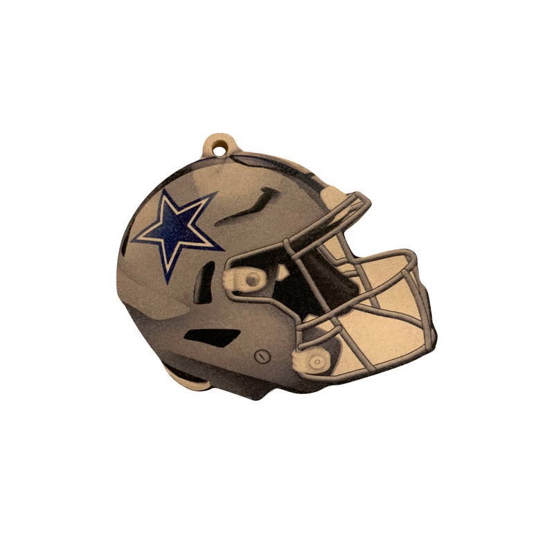 Dallas Cowboys NFL Wood Football Helmet Christmas Tree Ornament