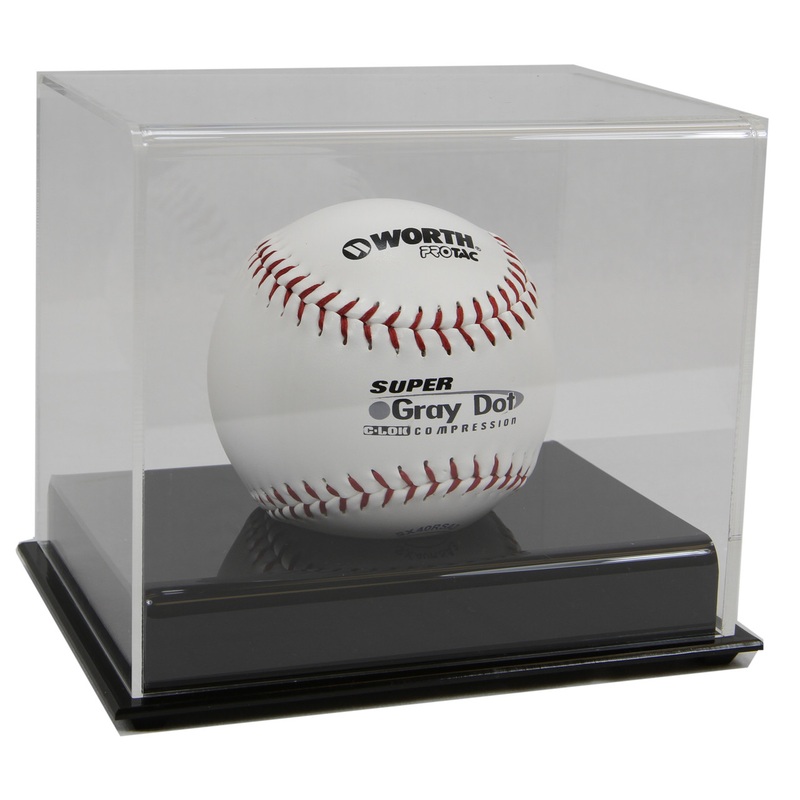 DELUXE ACRYLIC SOFTBALL DISPLAY CASE