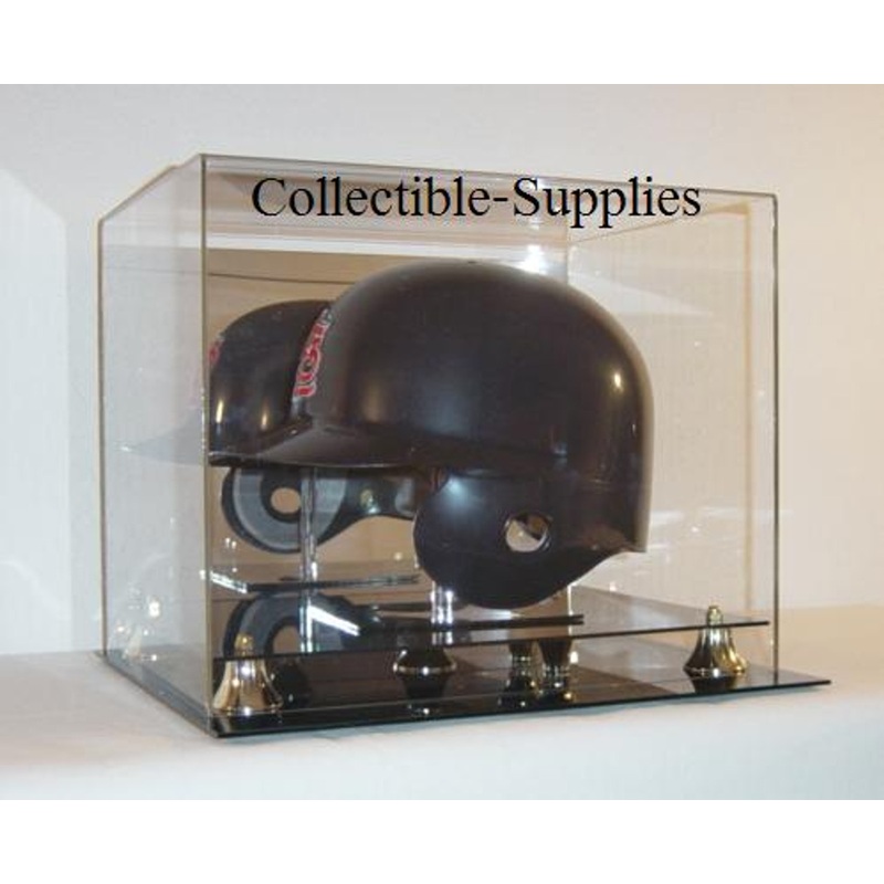 Deluxe Full Size Baseball Helmet (Horizontal Side View) Display Case with Stand