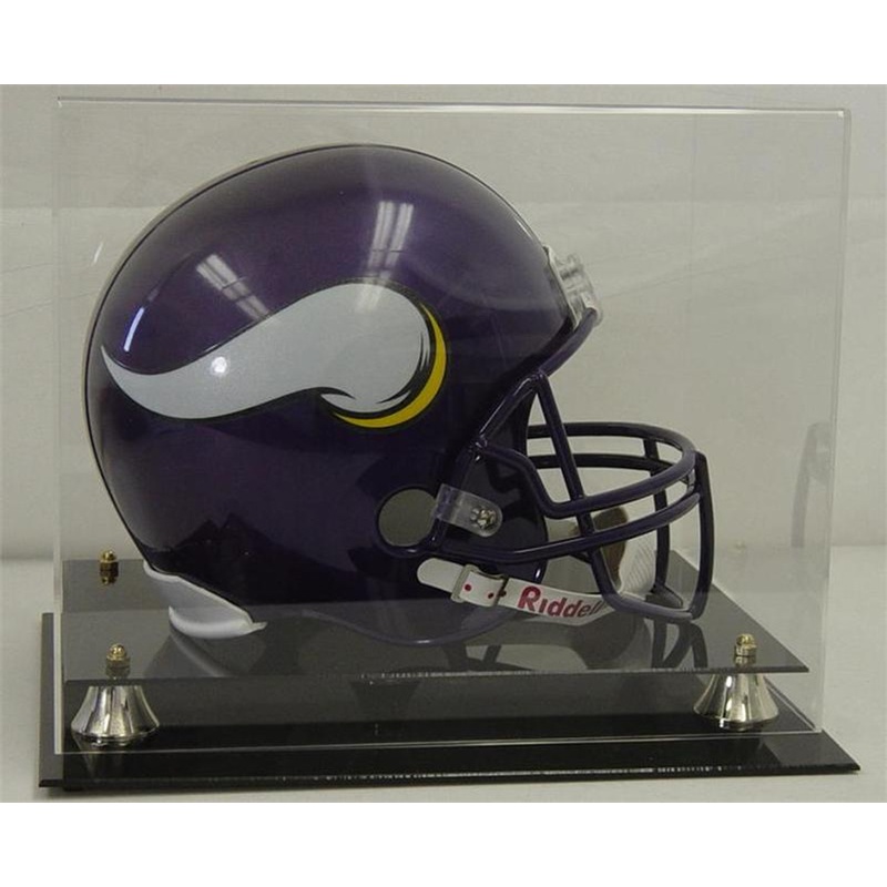 DELUXE FULL SIZE FOOTBALL HELMET DISPLAY with Clear Top