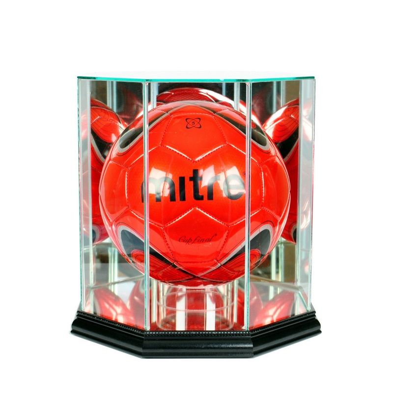 Deluxe Real Glass Soccer Ball Display Case