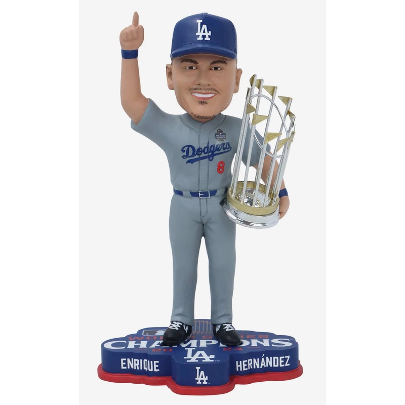 Enrique Kike Hernandez Los Angeles Dodgers 2024 World Series Champions 8″ Bobblehead Bobble Head Doll