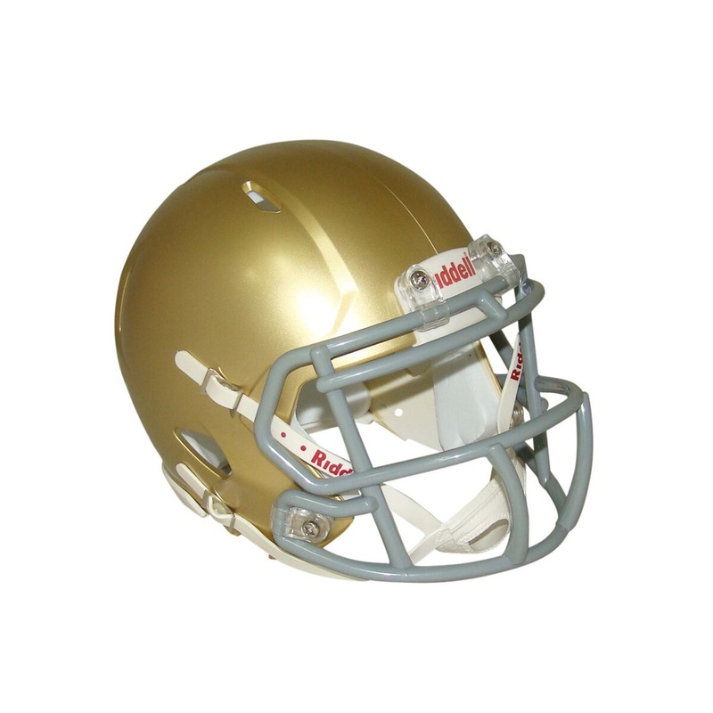 Gold (South Bend) Blank Riddell Revolution SPEED Mini Football Helmet