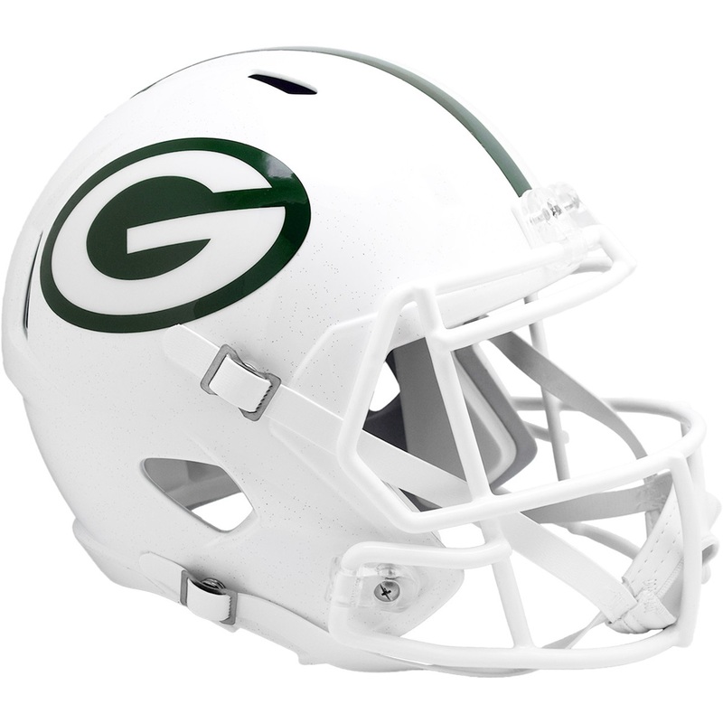 Green Bay Packers Alternate White 2024 On-Field Riddell SPEED Full Size Replica Football Helmet