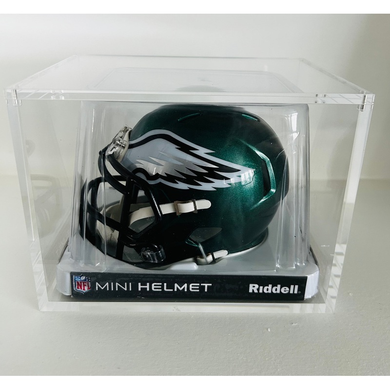 Heavy Duty Acrylic Mini Football Helmet Display Case to Hold Mini Helmets in their own Riddell Box