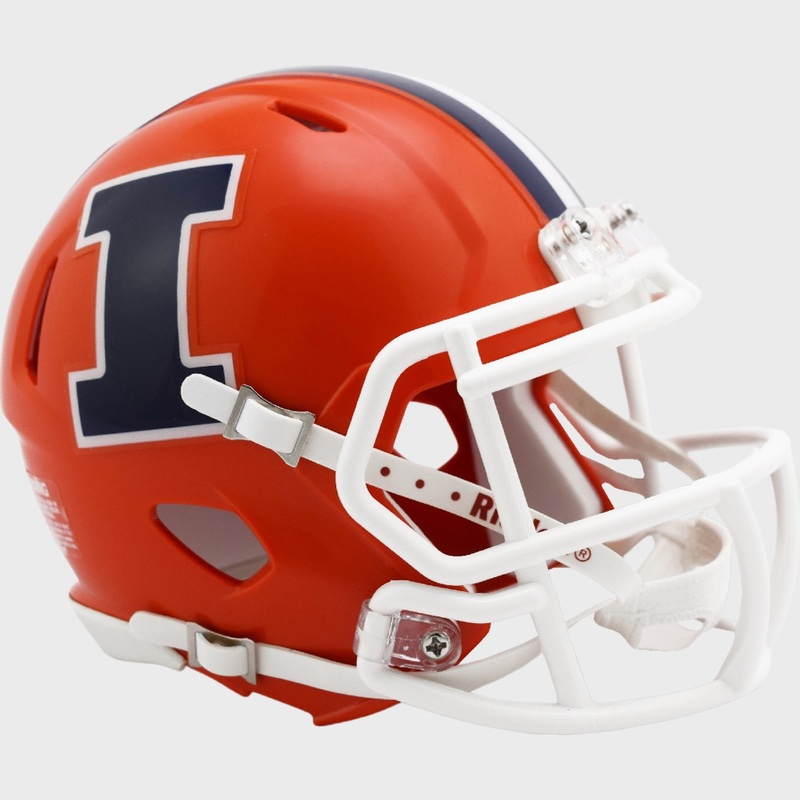 Illinois Fighting Illini Orange NCAA Riddell Speed Mini Football Helmet