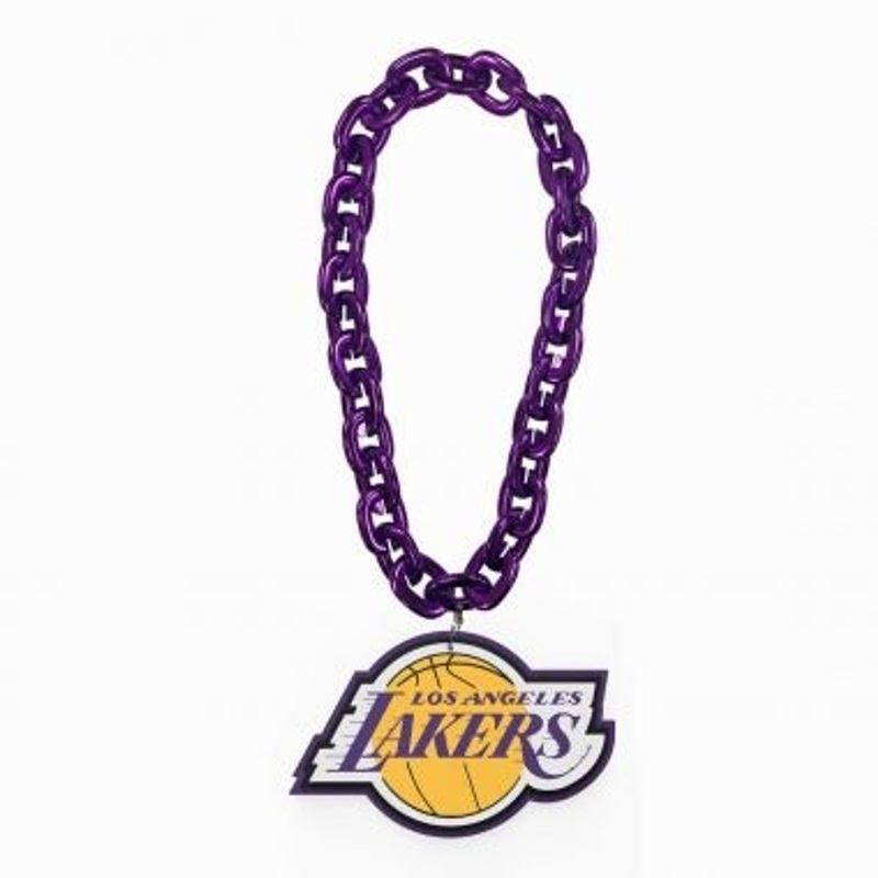 Los Angeles Lakers NBA Fan Chain 10 Inch 3D Foam Magnet Necklace
