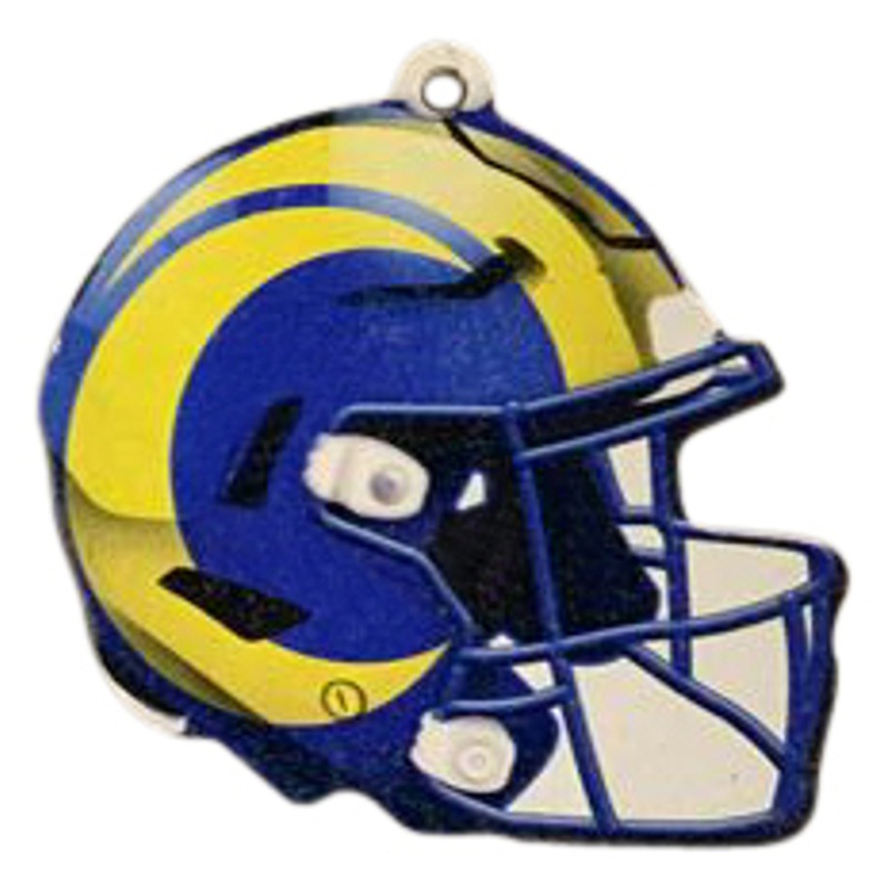 Los Angeles Rams NFL Wood Football Helmet Christmas Tree Ornament