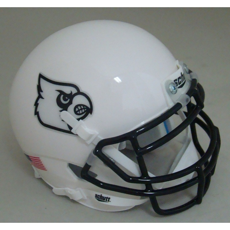 Louisville Cardinals Black Mask Schutt Mini Authentic Football Helmet