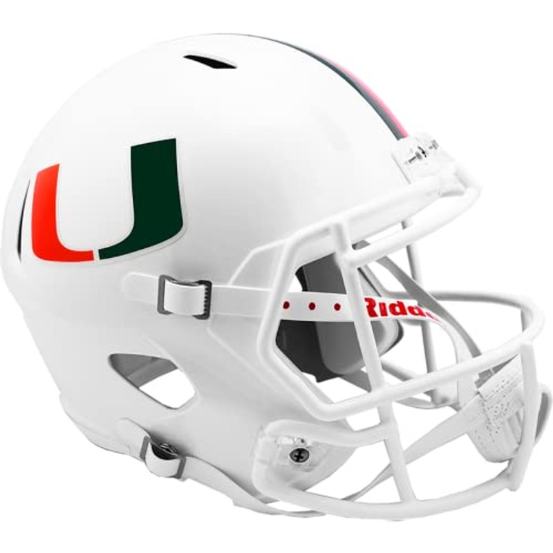 Miami Hurricanes NCAA Full Size Replica Speed Football Helmet