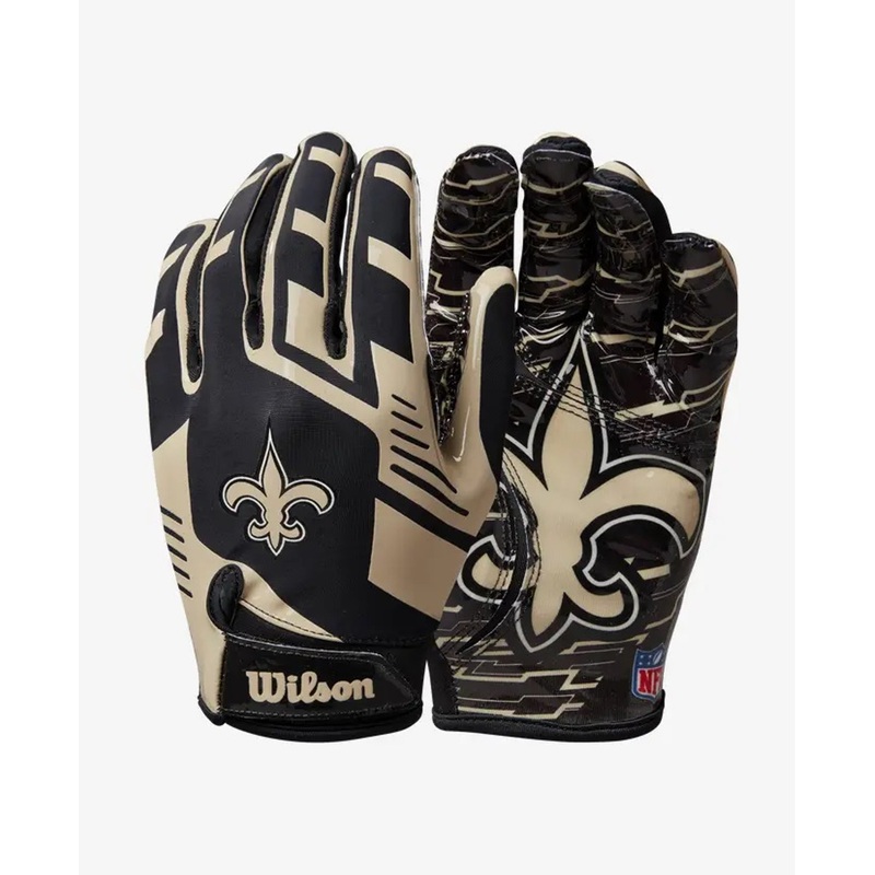 New Orleans Saints NFL Stretch Fit Receiver Football Gloves